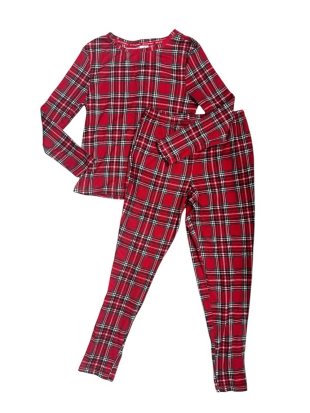 Joyspun Women’s Waffle Knit Long Sleeve Top and Joggers Pajama 2-Piece Set EUC